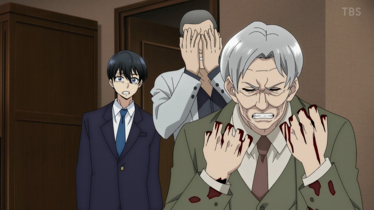 この枠はおっさんの指を切断しないと気が済まない枠なんです？( ･`ω･´)　#SANDA #アニメ凍牌 #bstbs #tbs