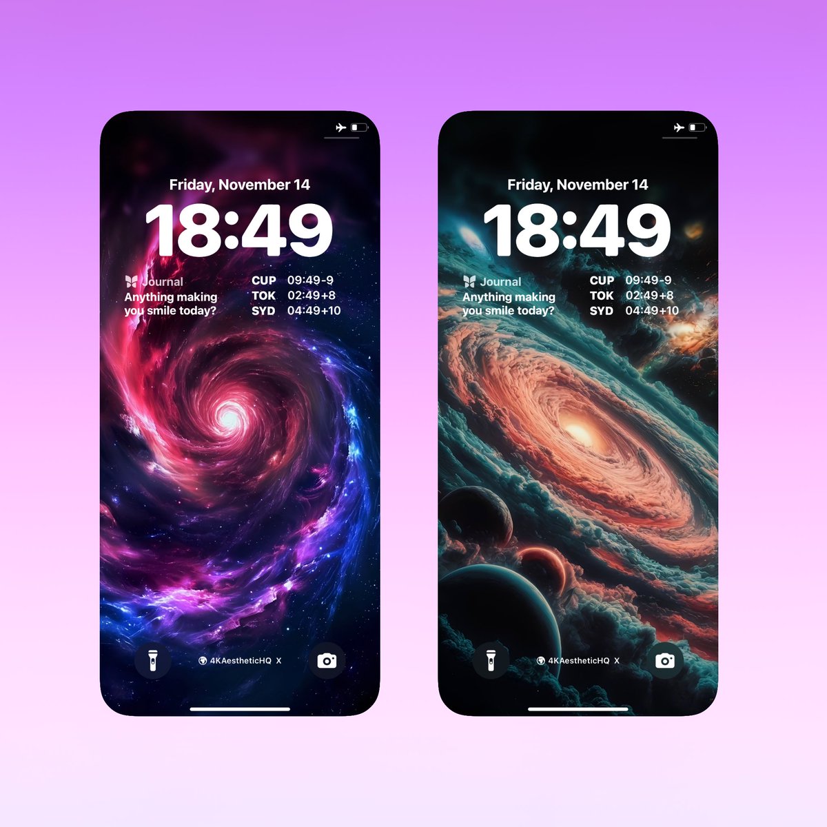4KAestheticHQ's tweet image. 🚨 New Galaxy Drop!
Red Storm 🌪️ or Cosmic Spiral 🌌 — Which one’s going to your lock screen? 👀📱

🔁 Retweet | ❤️ Like | 💾 Save | 🔖 
📍By @4kAestheticHQ
#GalaxyWallpapers #4KAesthetic #iOSLockscreen #SpaceVibes #WallpaperDrop