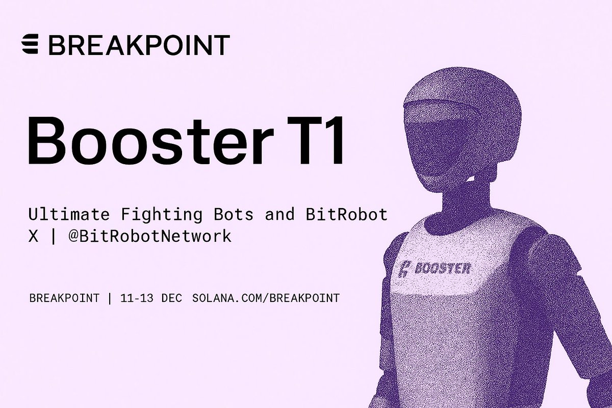 BitRobotNetwork's tweet image. Not a @SolanaConf Breakpoint speaker, but a @UFBots x BitRobot cage fighter.

The first ever robot cage fight in the Middle East is happening Dec 11-13. Pilots and robot operator line-ups coming soon.

See you ringside at Abu Dhabi.