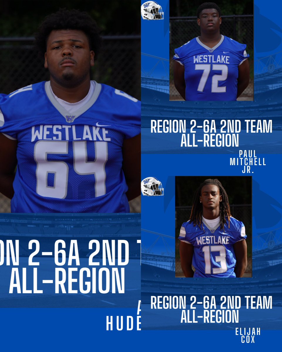 2025 WHS Region 2 6A 2nd Team All-Region Selections‼️🥶

#3 2028 QB Cannon Robinson

#18 2027 WR Elias Gandy

#11 2027 WR Roscoe Hayes

#64 2026 OG Amari Huderson

#72 2028 OT PJ Mitchell

#45 2027 DL Elijah Cox

#ALLIN