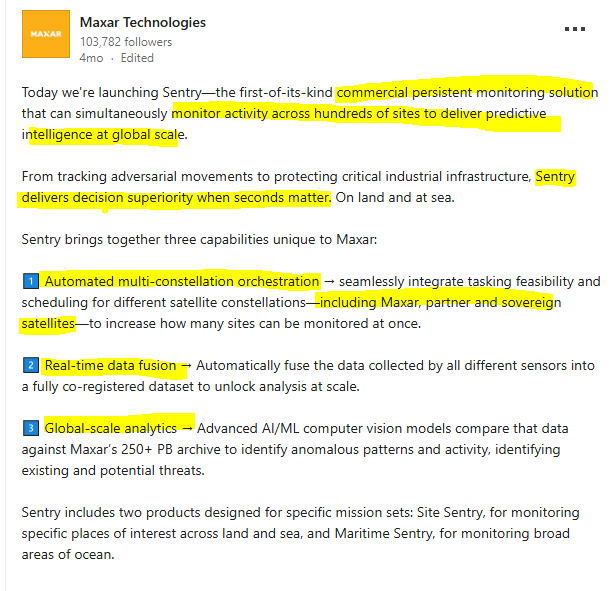 loco_dela_bolsa's tweet image. $SATL #Satellogic #Vantor #Maxar DON&apos;T YOU DARE TO FORGET THESE SIMPLE GUIDES

1. Maxar signs agreement with SATL.

2. Maxar, being and hystoric and proven USA defense contractor becomes key in Golden Dome initiative.