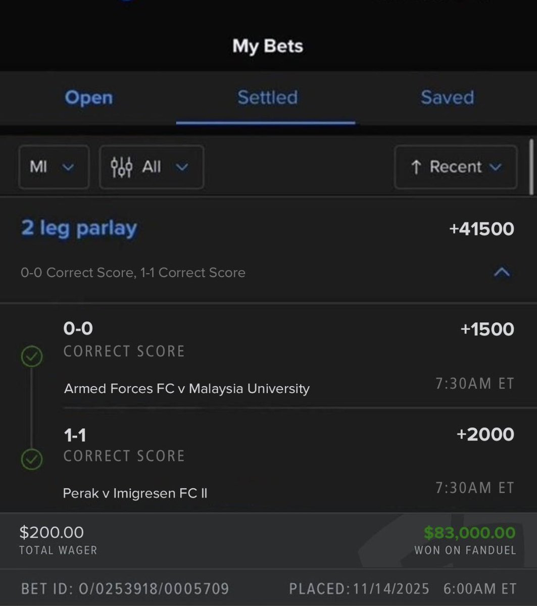 FREE SOCCER PLAY WENT CRAZY ⚽

First leg smacked the HALF-TIME 

second leg wrapped it up and we CASHED OUT $83,000 like it was nothing 💰😭

I keep telling y’all — trust the plays, not the noise.

GIVING EVERYONE  THAT LIKES/RT $500 RN!!!