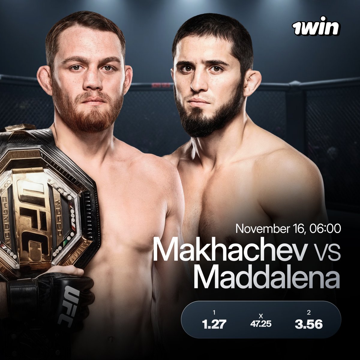 1winPro's tweet image. Lightweight king Islam Makhachev defends his title in a massive superfight against welterweight star Jack Della Maddalena.

Does JDM pull off the upset in NYC, or is the champ simply too much?

🔗msg.me/1win.pro | #1win | #UFC322 | #UFC