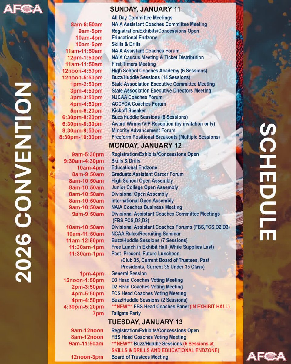 Who (particularly Offensive Line Coaches) is going to the <a href="/WeAreAFCA/">AFCA</a> National Convention in <a href="/CLTgov/">City of Charlotte</a>?  The month of January is coming soon….

Direct Message me and let’s connect.

<a href="/TTHS_football/">Thornton Township</a>
<a href="/IHSFCA1/">IHSFCA</a>

<a href="/NCMFC1/">National Coalition of Minority Football Coaches</a>

<a href="/CoachTatum90/">𝙲𝚘𝚊𝚌𝚑 𝙸𝚊𝚗 𝚃𝚊𝚝𝚞𝚖 🏈</a>