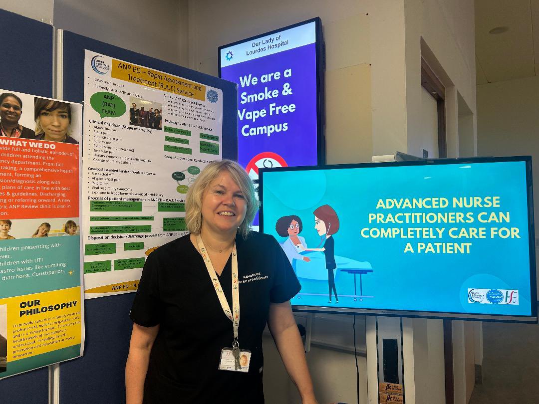Sharing her wonderful knowledge of paediatric diabetes, our ANP <a href="/Julieohanrahan2/">Julie ní hannracháin</a> , presenting for Advanced Practice Week In her role as ANP, Julie has significantly reduced the waiting times for children requiring pump therapy <a href="/OLOLMat_Unit/">@OLOLMaternityUnit</a> <a href="/NursingOlol/">OLOLNursing</a> <a href="/HSEDubNorthEast/">HSEDubNorthEast</a> #ANP