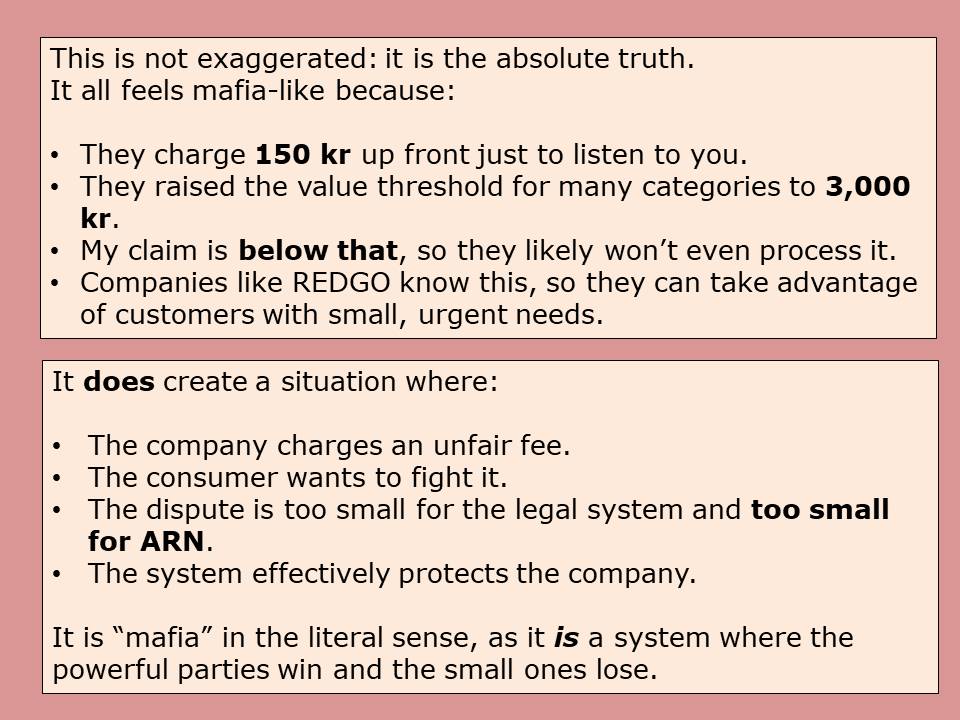 ildico1's tweet image. #RedGo Sweden AB charged me an unjustified 400 kr fee. Here’s what happened 👇 #ConsumerRights #fraud #SwedishMafia #Sverige #ARN #Transparency  #SverigeÄrEttMisslyckatLand @NSKRedaktion @DailyMail #rottencountry