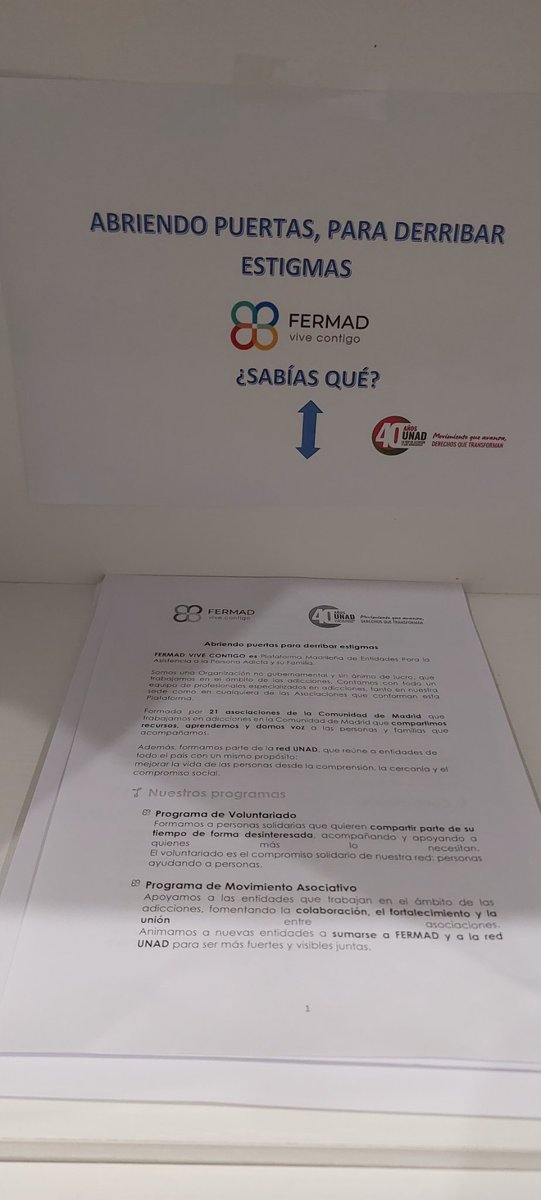 Conocernos más.
Conocernos mejor.
Más de 4p familias han pasado en la jornada de Puertas Abiertas 
#AbriendoPuertasDerribandoEstigmas
Formamos parte de algo más grande <a href="/UNADenred/">UNAD</a>
#AsociacionismoFERMAD
#FERMADViveContigo