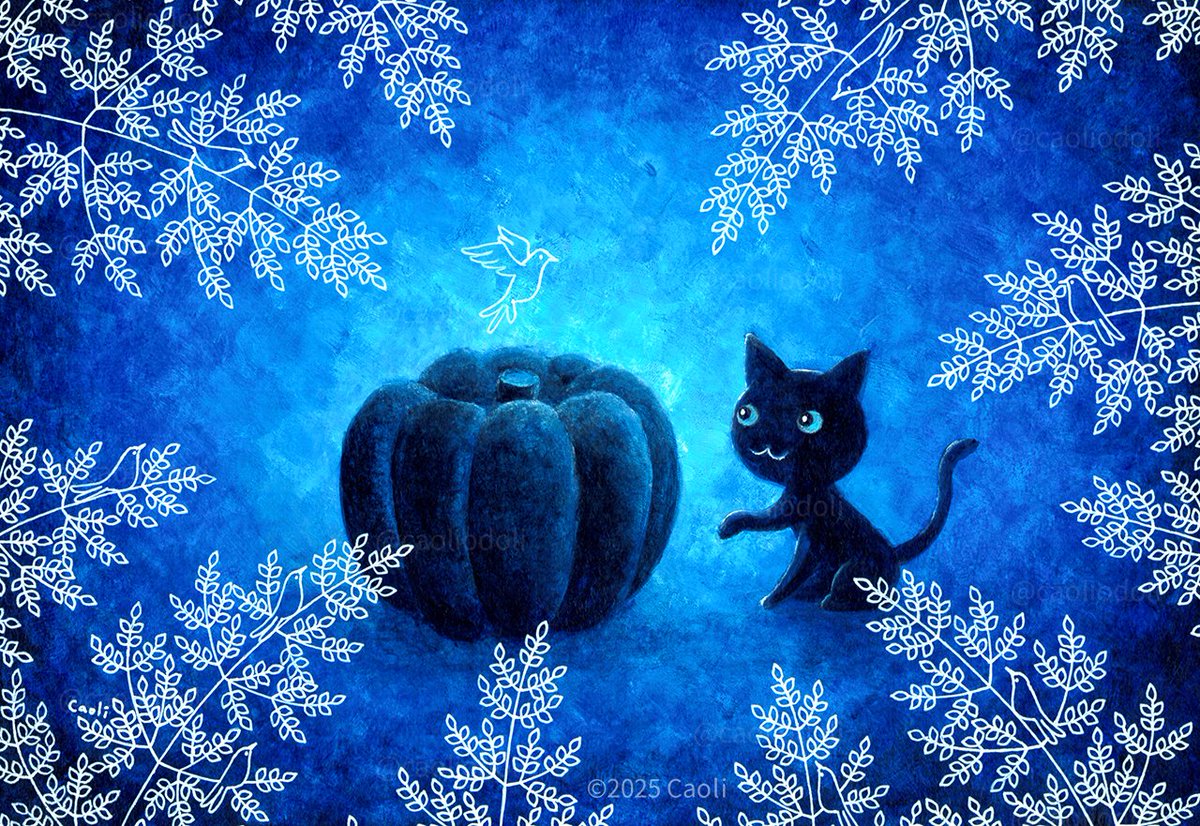 caoliodoli's tweet photo. 以前予告したクリスマスオーナメント間に合ってないです…ごめんなさい😢
代わりといっては何ですが
🌟ハロウィンの猫原画🐱チャリティー付き
🌟訳あり時計作品 特別価格にて
など原画いろいろ販売します!!
冬向きの絵多めです❄
#デザフェス62 #デザフェス62お品書き #Caoli https://t.co/3AMUZNwiAx