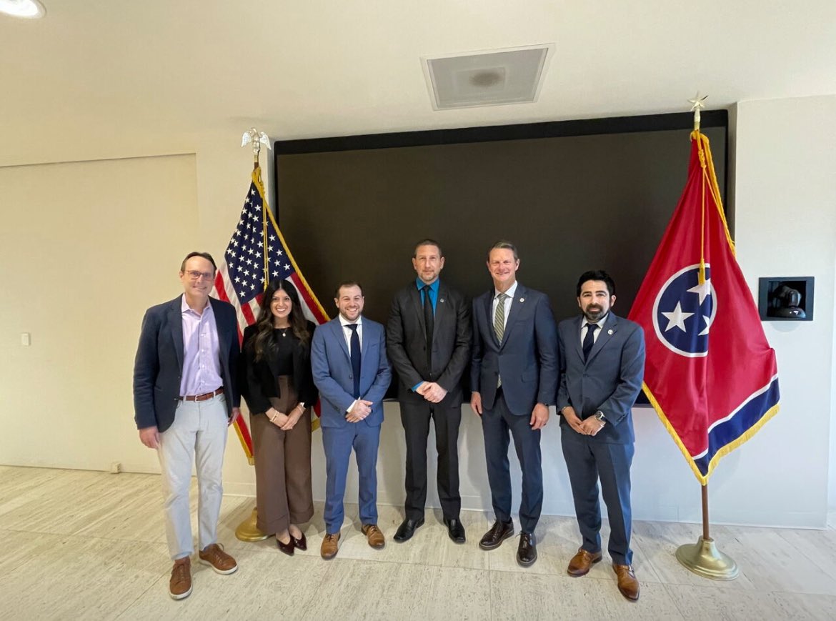 The Consulate was honored to meet with Deputy Governor <a href="/CommishTNECD/">Stuart C. McWhorter</a> and the <a href="/TNECD/">TNECD</a> leadership this week 🇮🇱🤝🇺🇸

Strengthening partnerships across the Southeast remains a core mission of our consulate, and Tennessee is a valued partner in expanding innovation, investment, and