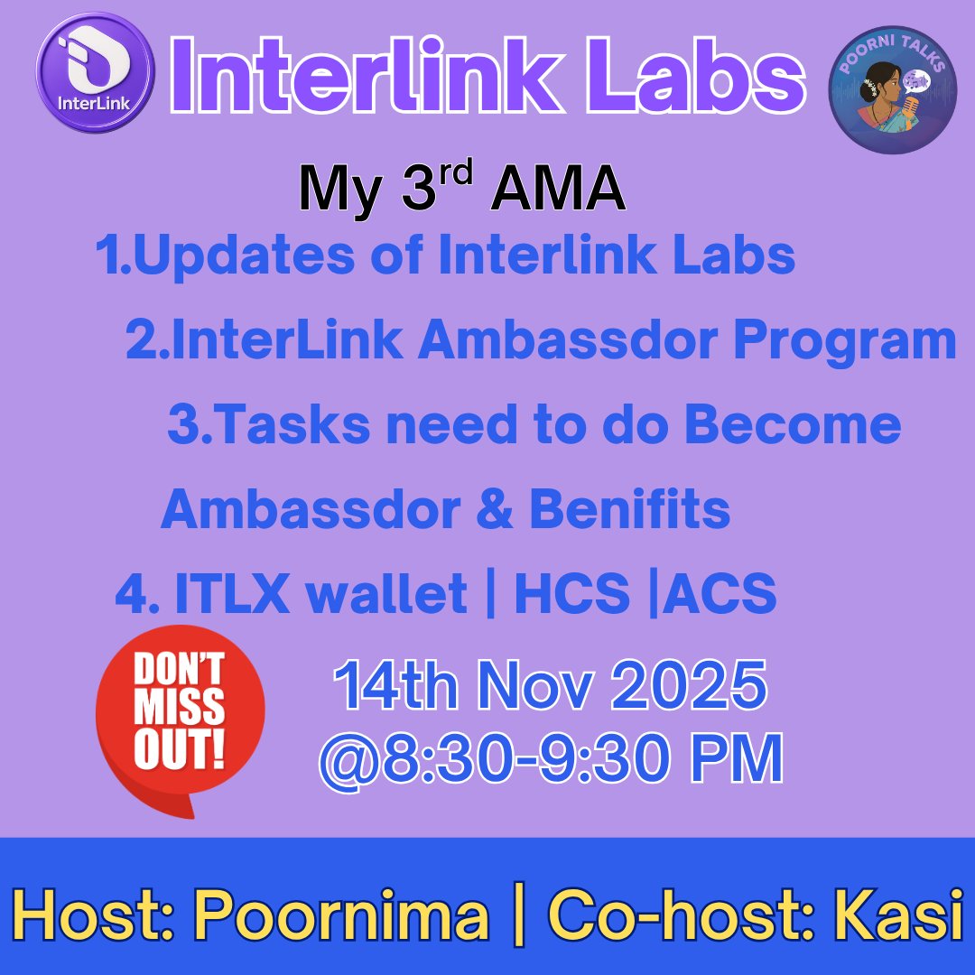 MaddiSwath12192's tweet image. #AMA in X-space today by 8 30PM
 #InterLink #ITL #ITLG