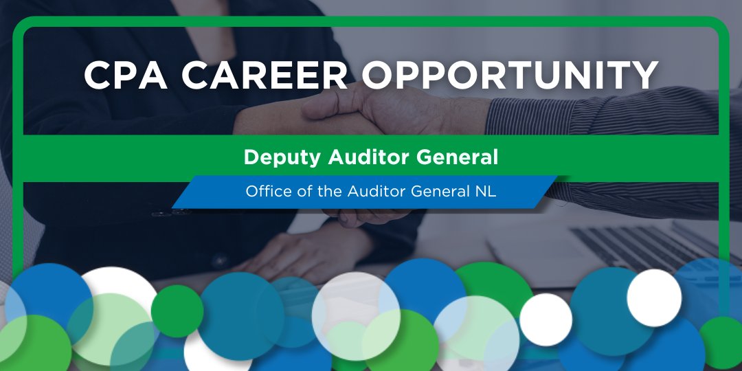 Career Opportunity: Deputy Auditor General - Office of the Auditor General NL

Visit our Career Opportunities page to see this role and more: cpanl.ca/CPANL/Opportun…