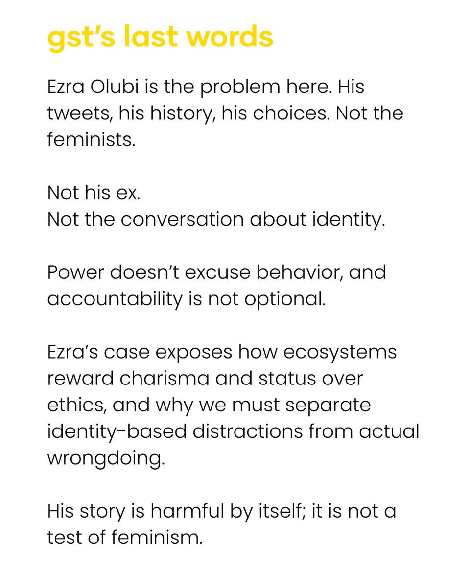 wearegst's tweet image. Ezra Olubi’s suspension proves one thing: ecosystems protect men like him until the world can no longer ignore the harm.