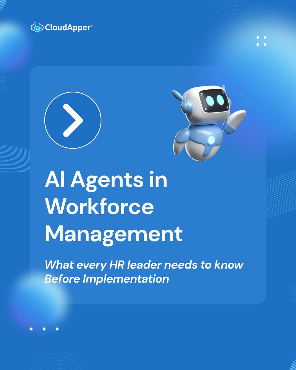CloudApperAI's tweet image. Sometimes, #HR teams don’t struggle because of workload. They struggle because the rules, data, and processes behind the work are messy.

That’s where CloudApper #AIPeopleOps Agent helps. These best practices show how to implement #AIAgents in #workforcemanagement.