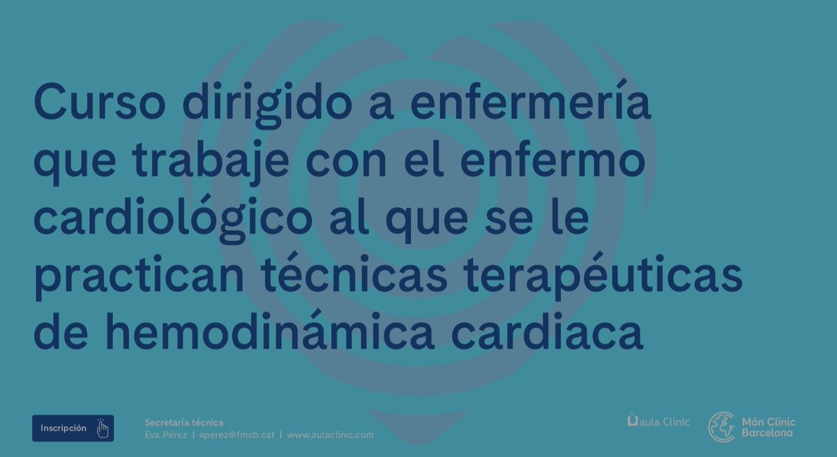 Curso Cardiología Intervencionista para Enfermería tweet media