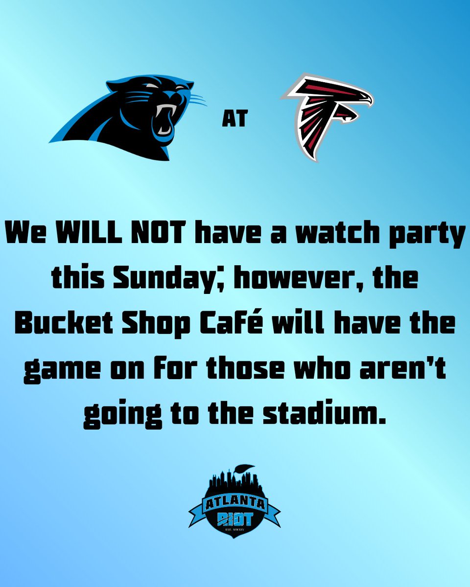 AtlantaRiot's tweet photo. We will be at the game with @roaringriot this Sunday for #AtlantaTakeover #KeepPounding https://t.co/fr91Nz9v39
