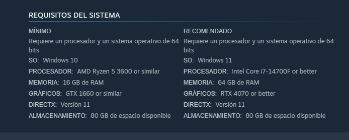 Hey cabron, el tarkov te pide 64 gbs de ram como recomendado, que es esta puta mierda amigo