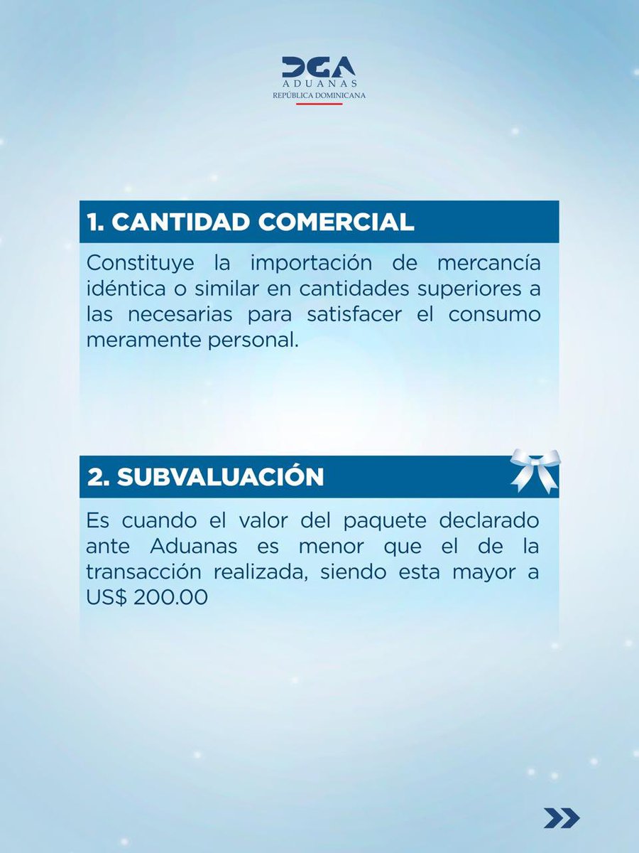 aduanard's tweet image. 🎄✨ ¡La Navidad se acerca y con ella tus compras más esperadas!
Antes de pedir tus paquetes, conoce estas 8 razones que pueden afectar la entrega de tu mercancía.
📦 Infórmate a tiempo y evita contratiempos.

#AduanasRD
#ComprasEnLinea