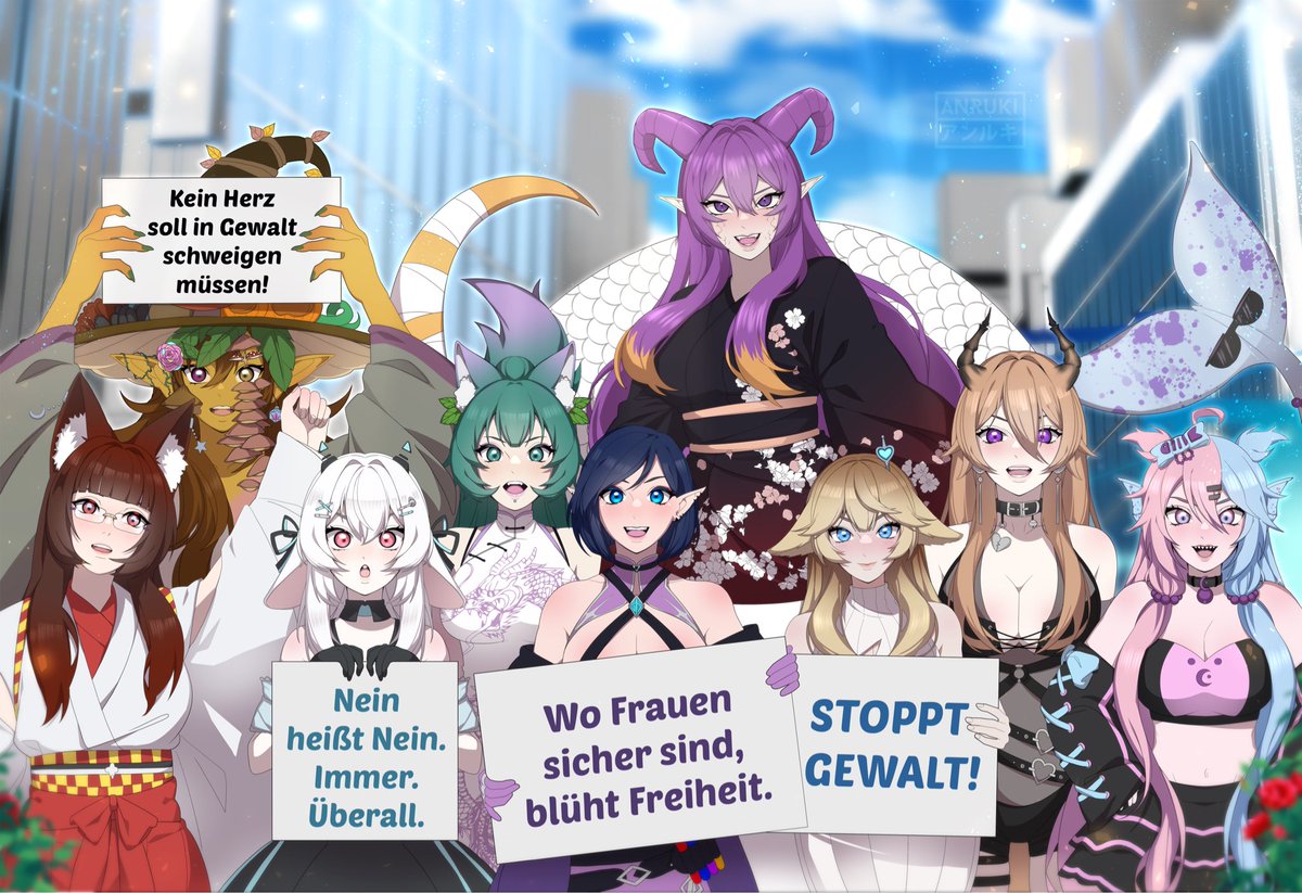 Die offizielle Illustration der Postkarte für den Spendenstream am 25.11 von <a href="/RaeliaLaubwind/">Raelia Laubwind | (Un-) Heilige Allianz</a> zum Internationalen Tag gegen Gewalt an Frauen ist fertig! 

Zusammen mit euch und vielen tollen Gästen wird diesem Tag und Thema mehr Sichtbarkeit geschenkt! 📢

Danke, dass ich die