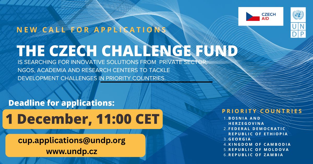 🌏The Czech-UNDP Partnership for Sustainable Development Goals (SDGs) has launched the new
Czech Challenge Fund 2025. 

Get up to USD 40,000 to test and implement
innovative solutions, pilot projects, and knowledge-sharing initiatives in six partner countries 👇

<a href="/UNDP/">UN Development</a> #Fund