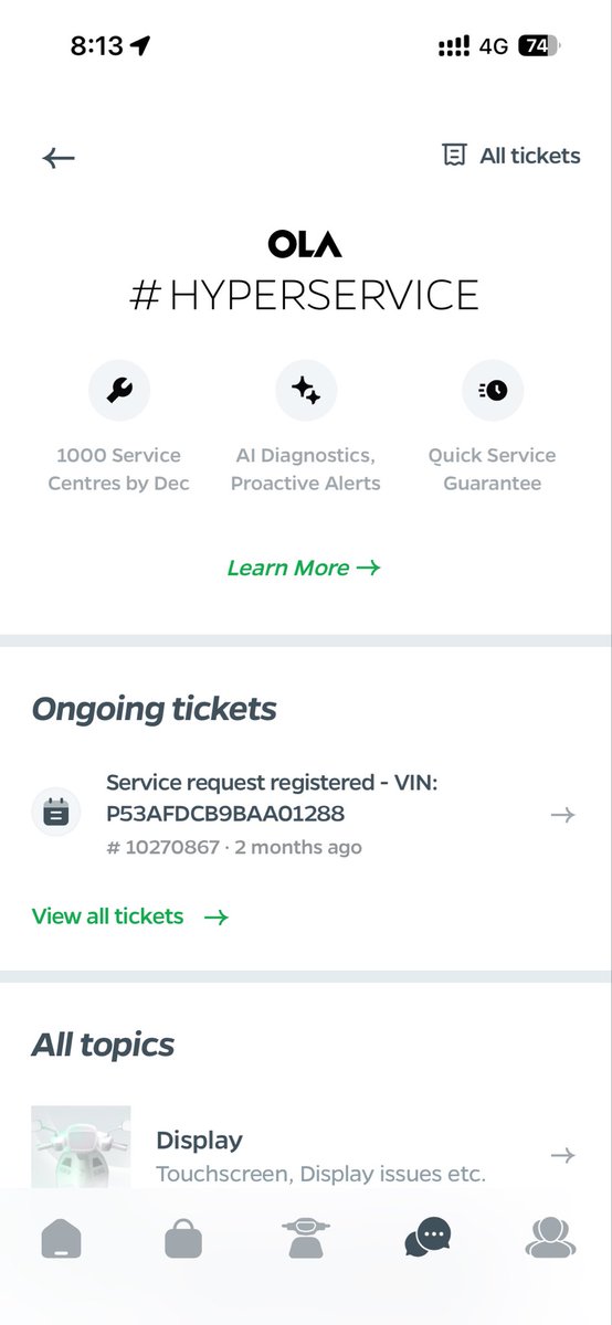 jhimmat24's tweet photo. @OlaElectric Hyper service what a joke  waiting since last two months for service no slots available on app no response to mail no home visit of technician  all this after having Olacare + plan have some shame just read comments on your every post https://t.co/TFcCsqAii3