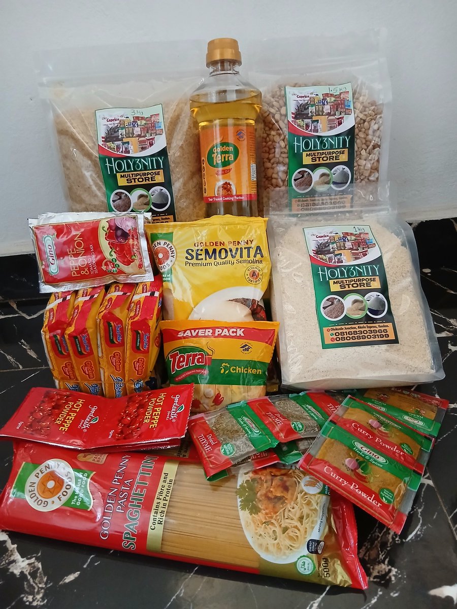 We're open and taking orders ✍️
🏷  Feed the street with 5,000
🏷  50,000
🏷  41,000
🏷  20,000
10kg rice, 17,000▪︎▪︎▪︎5kg rice, 8,500
5kg beans 10,000▪︎▪︎▪︎3.5kg, 7,000
Noodles per/ctrn▪︎▪︎▪︎10,500
Garri 5kg, 5,000
Location📍👉IBADAN 
Immediate pickup/Delivery