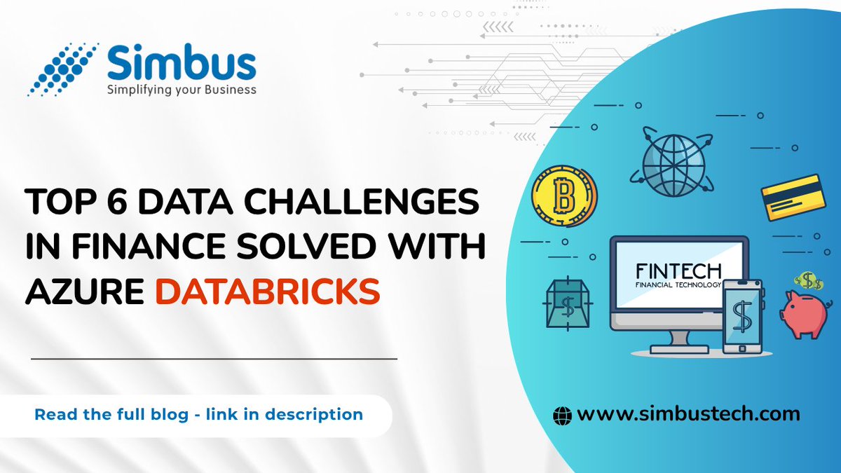 SimbusTech's tweet image. Simbus Tech uses Azure Databricks to build unified, governed, and high-performance data platforms - solving key financial data challenges with real-time analytics. Full Blog: zurl.co/EiyU9

#SimbusTech #AzureDatabricks #FinancialServices #DataEngineering