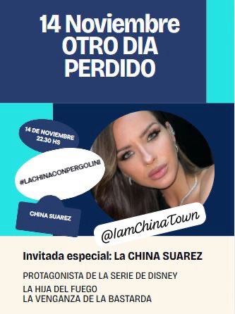 Ha llegado el momento de empezar a tuitear 
No paren 
Den RT a todo 
Hagan unos 100 comentarios cada una y será TT

#LaChinaConPergolini