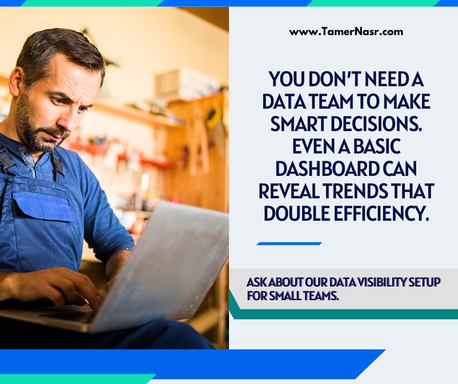TamerNasrPM's tweet image. Data isn’t just for big companies.
Insight belongs to every business willing to look closer.
We help teams turn daily numbers into visible progress, smarter choices, and measurable growth.
#TamerNasr #BusinessStrategy #DataDriven #BusinessGrowth #OperationalExcellence