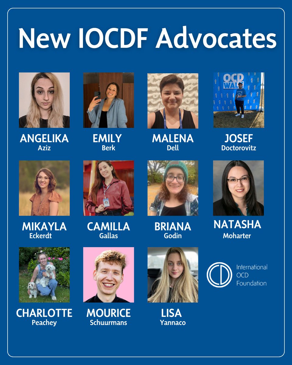 IOCDF's tweet image. The IOCDF is thrilled to announce our newest cohort of Advocate volunteers! 

This fall, we’re welcoming 11 incredible new Advocates to our program, bringing our total to 52 dedicated volunteers working together to create meaningful change for the OCD and related disorders…