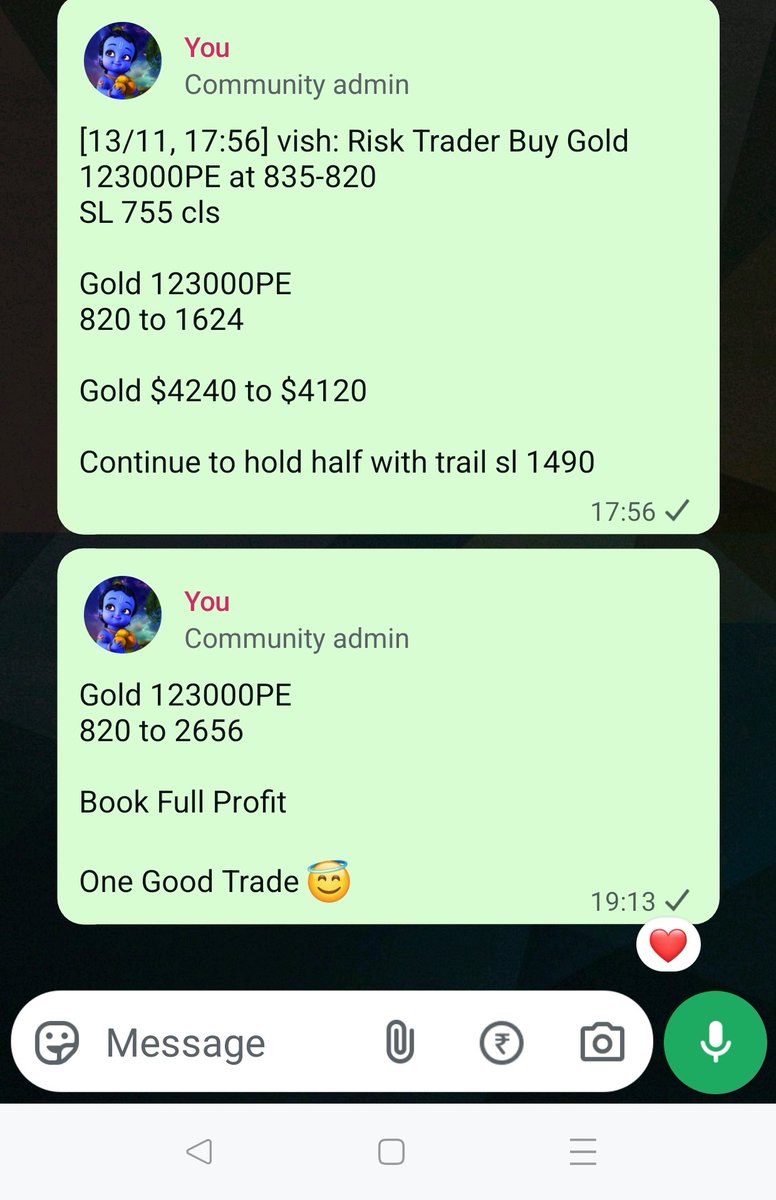 imvishalshah's tweet image. #Gold 123000 PE
820 to 2656💰💰💰

Profit of 180000++ on 1 lot 

#Trading #Commodities 

t.me/Chartinkk