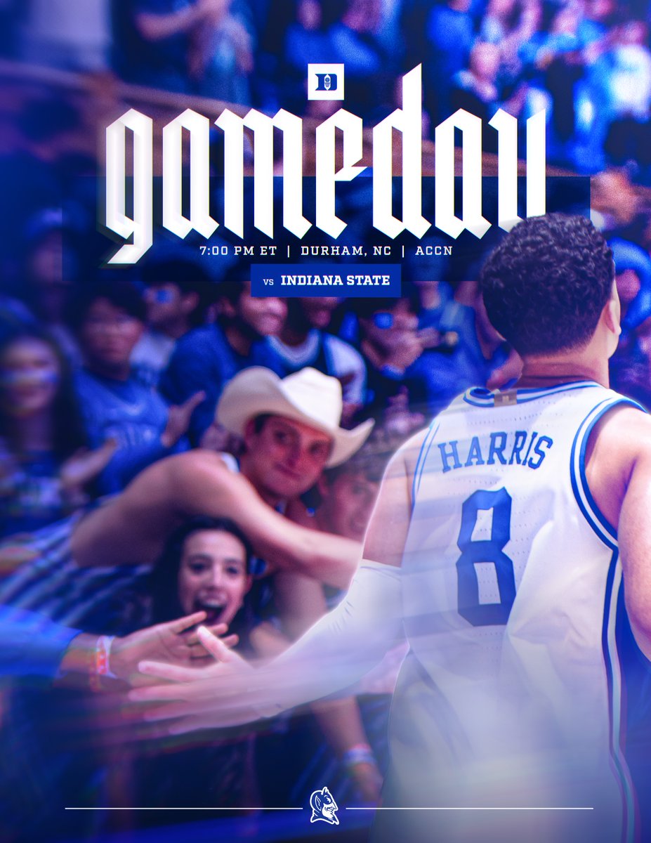 GAMEDAY IN CAMERON

🆚 Indiana State
🕢 7:00 PM
📺 ACCN
👿 linktr.ee/dukembb