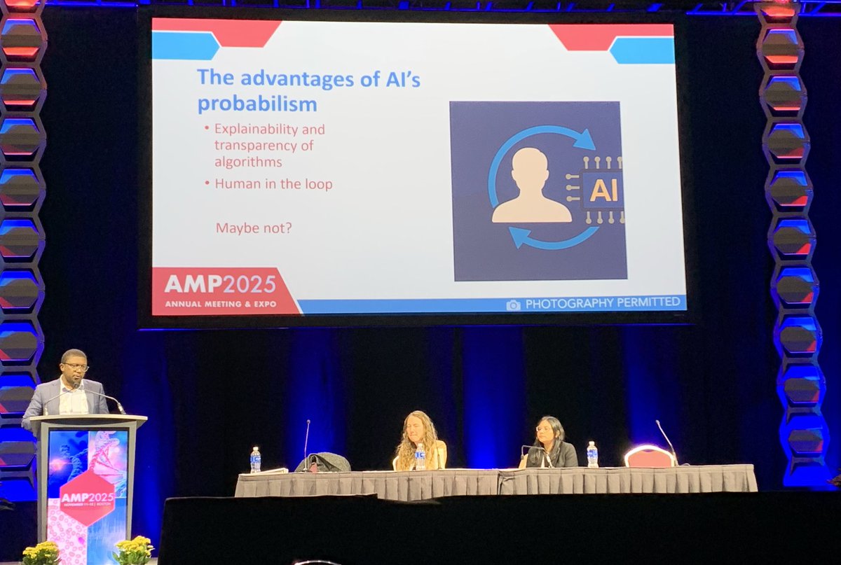 TingZhaoPathdoc's tweet image. 💡Fantastic lecture from Dr. Takunda Matose on how emerging AI-driven medical technologies can help solve key ethical challenges in healthcare while also introducing new ones! 🧬#AMPath2025 #HealthcareAI #MedicalEthics  #DigitalHealth
@AMPath @pvhernandezmd @whosainastro