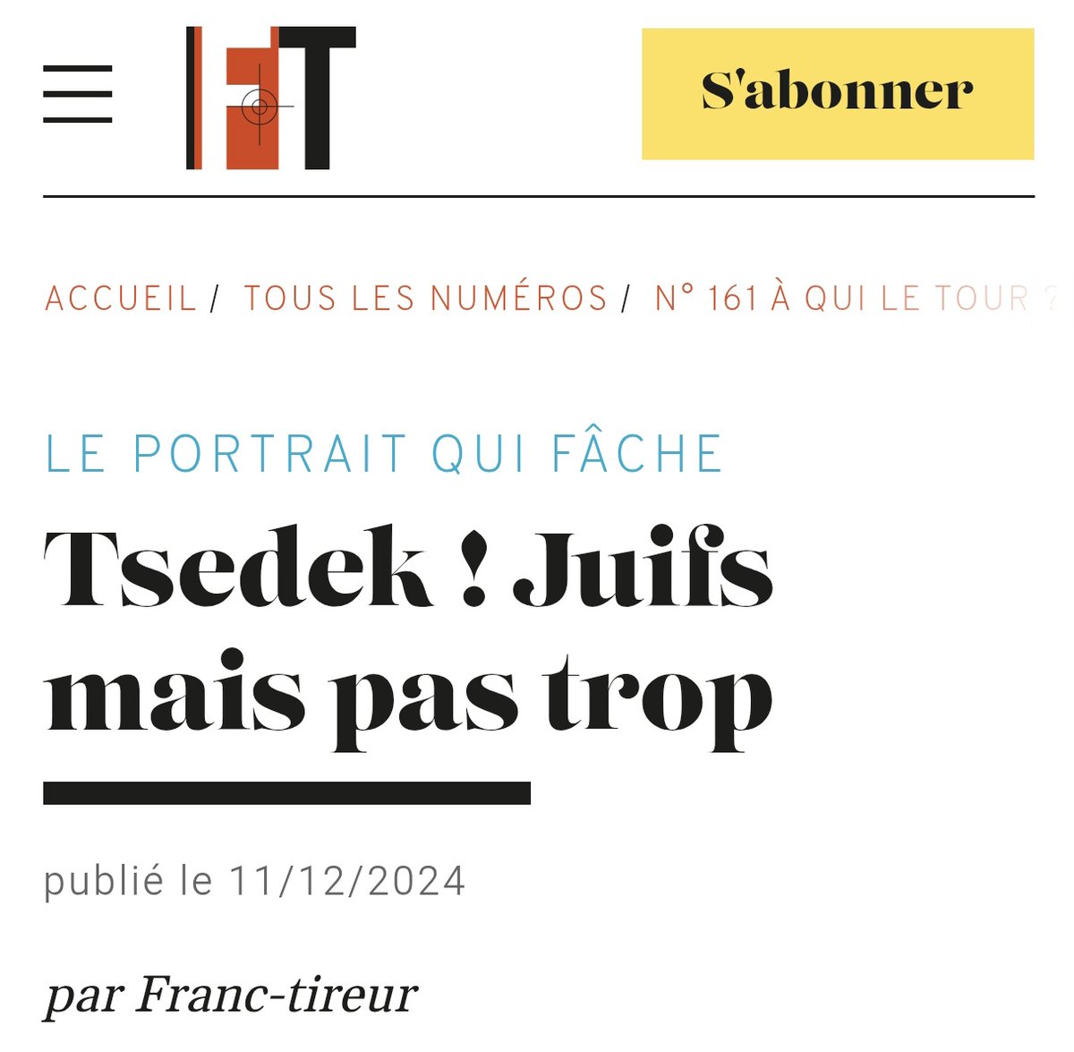 La vague de haine antisémite qui vise mon ami <a href="/AlbertLvy1/">Albert Lévy</a> est strictement le fruit des délires propagandistes du torchon réactionnaire, antisémite et raciste de <a href="/Enthoven_R/">Raphaël Enthoven</a> et <a href="/CarolineFourest/">Caroline Fourest</a> Franc Tireur. Cet appel infâme à fustiger les mauvais Juifs. 
x.com/MouMou_Guichar…
