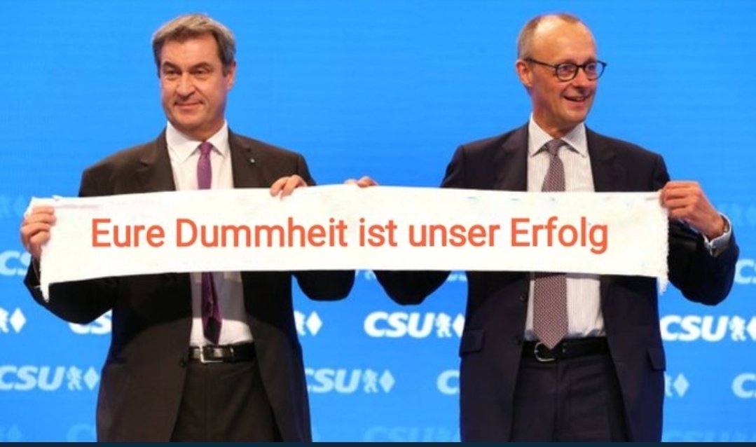 Markus #Söder bekam für reine Klientel-Politik die Mütterrente, dafür musste die #Stromsteuersenkung für ALLE ausfallen 🤷🏼‍♂️

Meine Meinung:

Markus #Söder ist einer der größten Standortnachteile von Deutschland und einer der größten Wirtschaftsvernichter... 

Inkompetent hoch 10