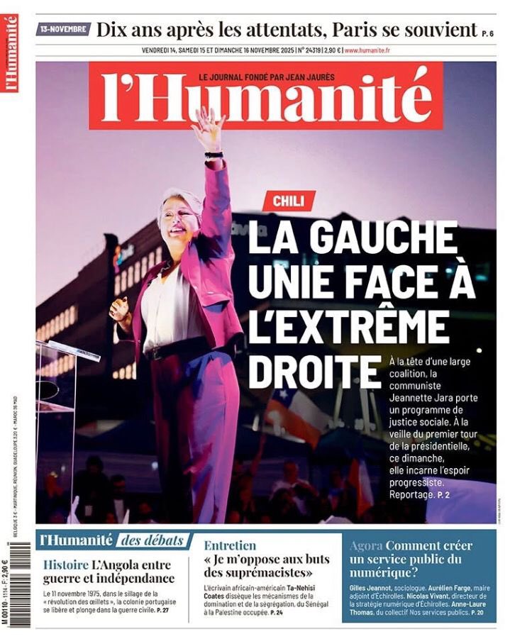 En Chile todos unidos contra la extrema derecha, en Francia también.
#VotaListaC
#JaraEnPrimeraVuelta