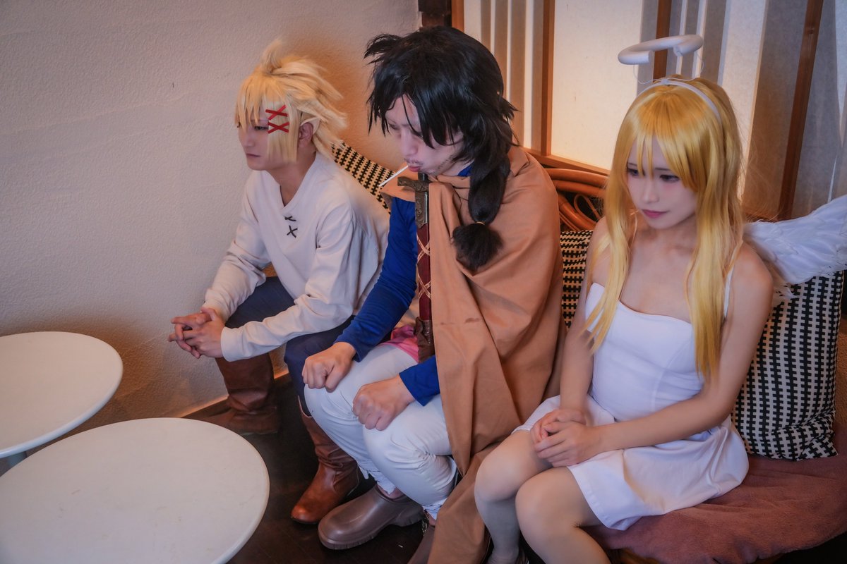 O_D923's tweet photo. #Cosplay
 
異種族レビュアーズ

……。

…………。

………帰るか。

ゼル：@xshixkix
クリムヴェール：@Aspara_tabetai

p"@yanyan8242

 #イこうぜ東海パラダイス併せ https://t.co/OGQNJ10APr