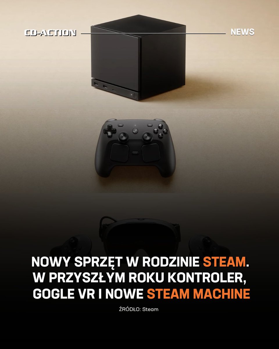 cdaction's tweet image. Oj, w świecie 𝐒𝐭𝐞𝐚𝐦𝐚 znów sporo się dzieje. Valve zaprezentowało Steam Frame’a, #SteamMachine i nowy Steam Controller, które ukażą się w przyszłym roku.

🎮 Więcej: l.cdaction.pl/SteamMachine

#Steam #SteamController #Tech #PCGaming