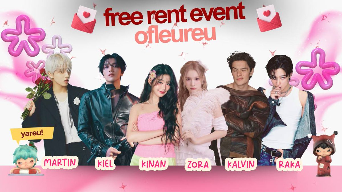 ★ a retweet would be really appreciated ★

hi everyone! let’s join the ofleurreu free rent event, YAREU! we just wanted to sprinkle a little extra fun around, so we’re sharing the joy with a free rent event (29 &amp; 30 november) take a look at the TnC and, you’re ready to join! ^^