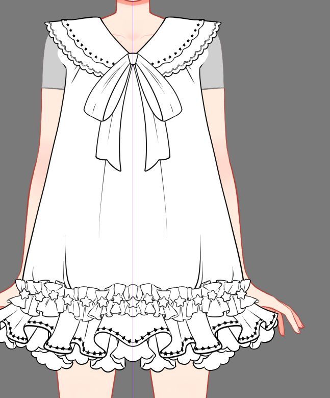 This dress shape sends me EVERY TIME 😭 
Why do you have to look so comfy??
#wip #vtuber