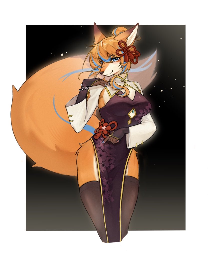 My fox! 🦊 (But I think the canvas might have been too small, so it looks a bit blurry.)