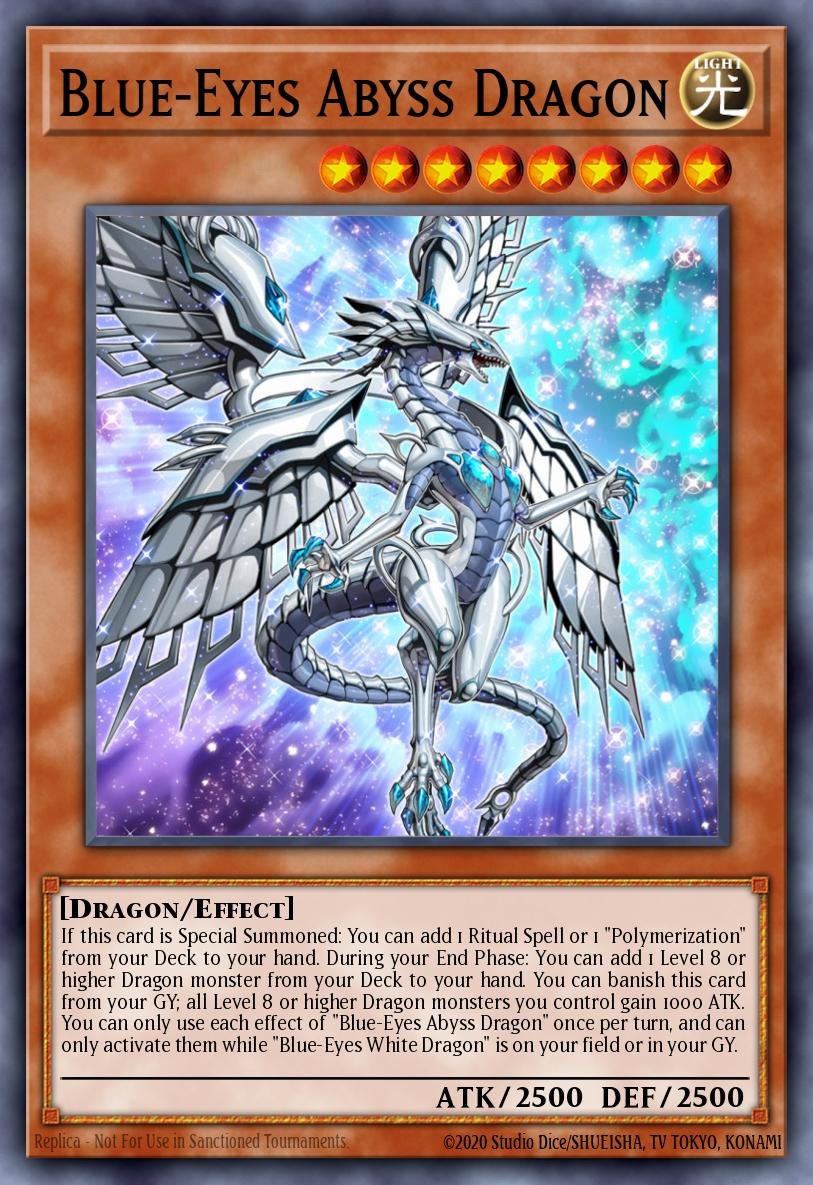 every_ygocard's tweet image. Blue-Eyes Abyss Dragon