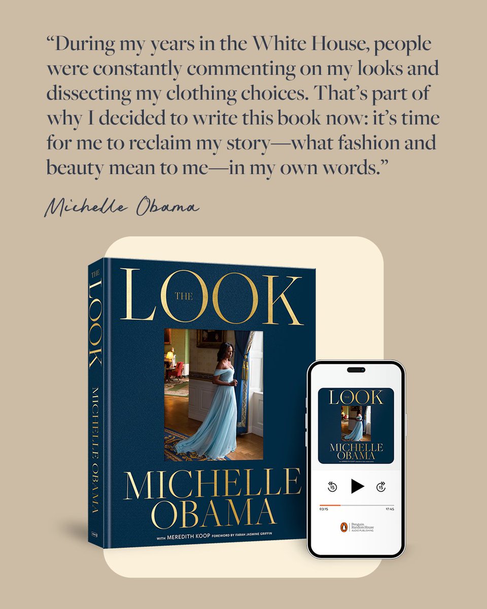 CrownPublishing's tweet image. THE LOOK by @MichelleObama reminds us that how we present ourselves often says more than words can.

What’s one thing about your appearance or style that you wish people understood differently?

#TheLook