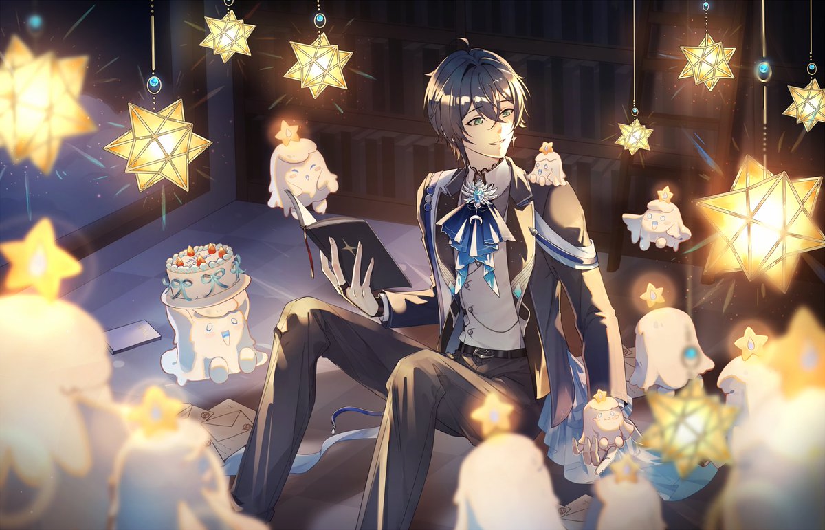 【潮汐有信✉️鯨諾生日快樂！】

在星光與潮聲之間，星燭們靜靜聽著鯨諾讀詩。
一字一句，照亮了今年的生日夜✨

感謝benni-inned老師繪製
感謝綾宵、Angel李鏡、文鳶、楷菡、洛洛_shippo醬的嘉、
蝕夢墨、Ruby、Eva、Pantsu、Teiko共同委託

#2025鯨諾生日快樂 #潮汐有信