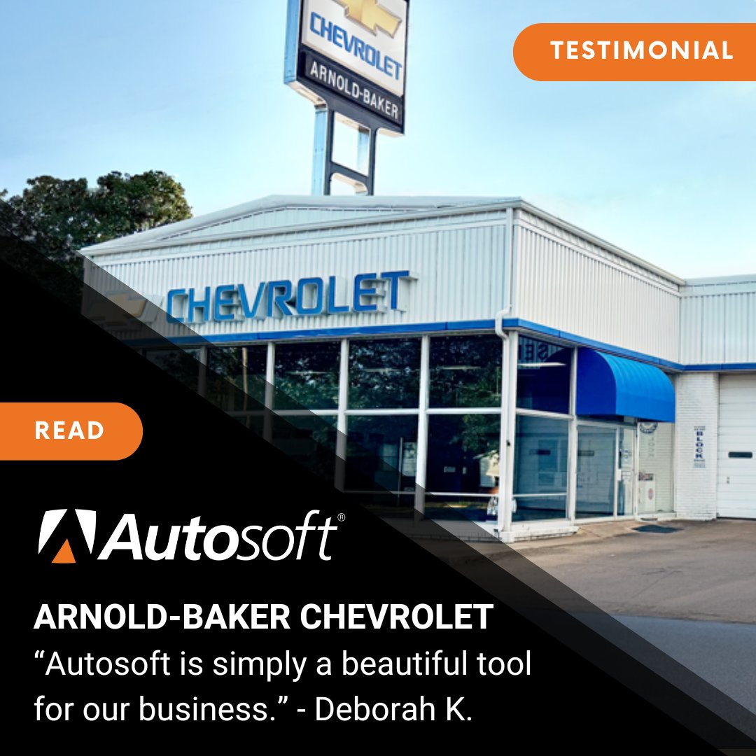 AutosoftDMS's tweet image. Arnold Baker Chevrolet, a fourth-generation, family-run dealership, found the perfect fit with Autosoft DMS. From easier accounting workflows to reliable support and smarter reporting. It&apos;s a win!
 
hubs.li/Q03T7Q720

#Automotive #Dealership #DMS #CustomerSuccess #Autosoft