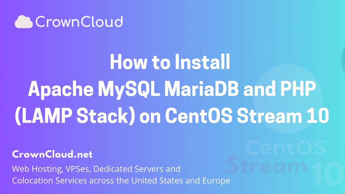 crownclouds's tweet image. Building a web server on CentOS Stream 10?
Our latest guide shows how to set up Apache, MariaDB, and PHP step-by-step for a fully working LAMP environment.

wiki.crowncloud.net/?How_to_Instal…

#SysAdmin #LinuxTips #CentOSStream #LAMP