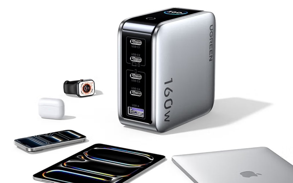 AeroBlade_IN's tweet image. Get ready! 🥳

The UGREEN 160W GaN Charger (5 Ports) goes live tomorrow ⚡

160W peak power | GaN efficiency | Multi-device fast charging 🔋

Price teaser: ₹6,XX9/- — guess it right!

Exclusively at 🔗 aeroblade.in 
#UGREEN #GaN #TechDrop #ChargingHub #AerobladeIndia