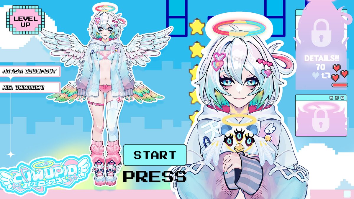 🩷【 CUWUPID MODEL REVEAL 】💙
LET'S MEET CUWUPID AND CHERUBY!! ⸜(⸝⸝⸝´꒳`⸝⸝⸝)⸝
Cuwupid, (this is me), is your stay at home angel! Her mission: hunting demons, but she's lazy as hell and wants to spend time with chat instead.
Cheruby, her babysitter and messenger from
