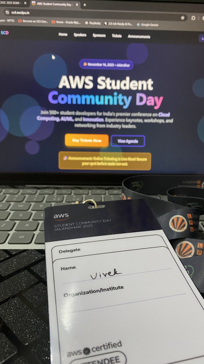 VivekS51's tweet image. A day full of learning, innovation, and inspiration! Attending the AWS Cloud Computing &amp;amp; DevOps workshop expanded my understanding of how modern systems scale, deploy, and operate. Excited to apply everything I learned into my future projects.
#aws_with_devops #awscloudcomputing
