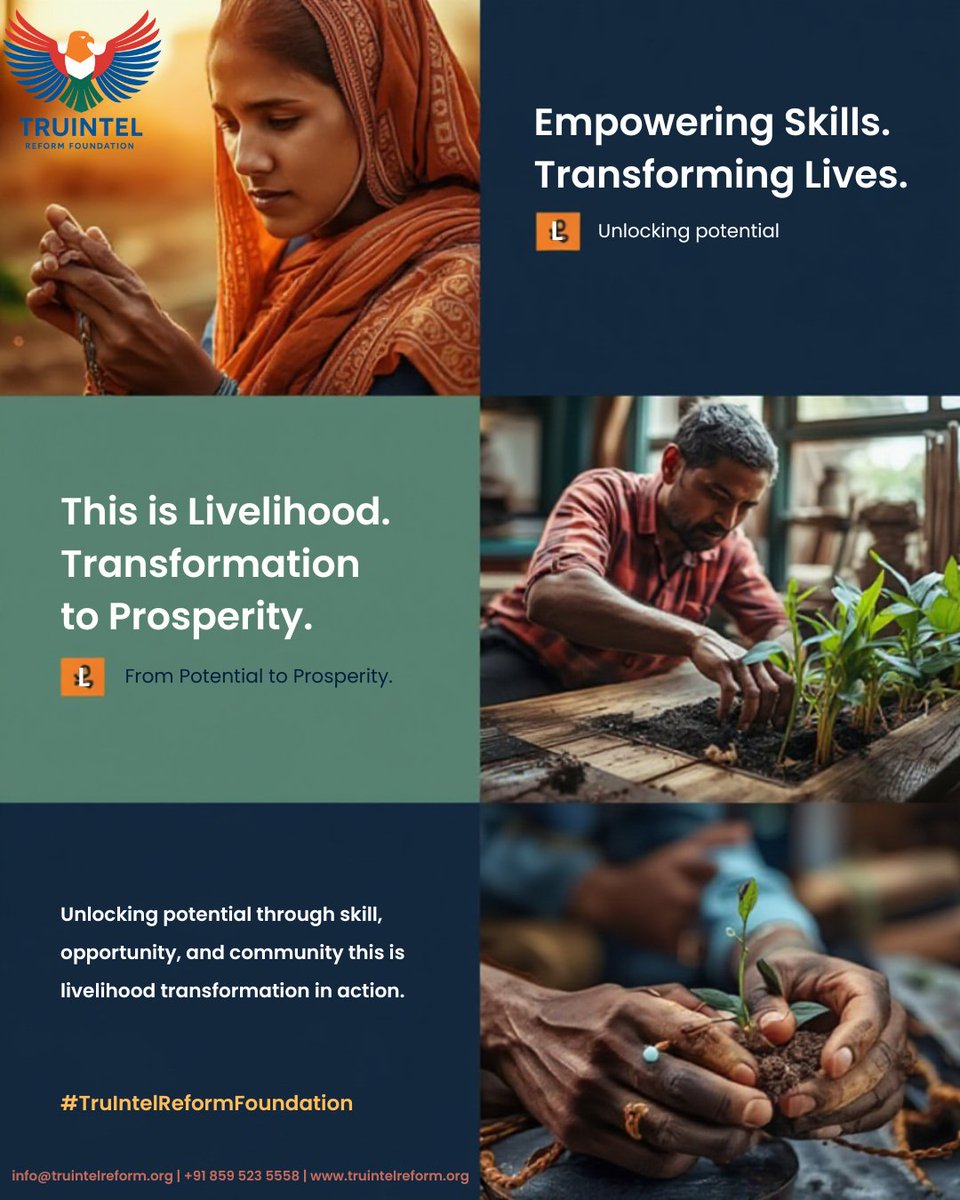 TruIntel_Reform's tweet image. Empowering skills. Transforming lives.
TruIntel Reform Foundation is unlocking potential and helping communities rise from survival to prosperity. 🌱

#TruIntelReformFoundation #SkillDevelopment #Livelihood