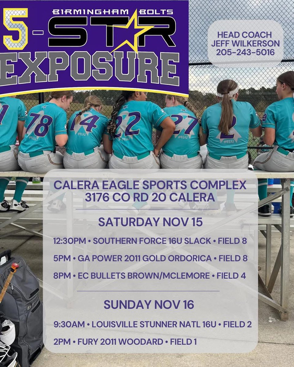 hayes_aaliyah22's tweet photo. Coaches if your in Alabama
This weekend . Come watch us play 💛💜⚡️ 
We play up to 16U this weekend . 💪🏼
Ready for the mental and physical challenge . 
#2030rhp#22
#bhmmadebolt
#22pitcher
@BHMBoltsOrg 
@BHMBolts2030 
@LineDsoftball 
@gatorjack72 
@CoastRecruits 
@CoastRecruitsSB 
@ExtraInningSB 
@TopPreps
